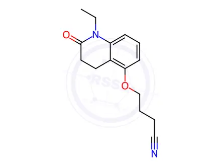 Chemical structure of 4-((1-Ethyl-2-oxo-1,2,3,4-tetrahydroquinolin-5-yl)oxy)butanenitrile