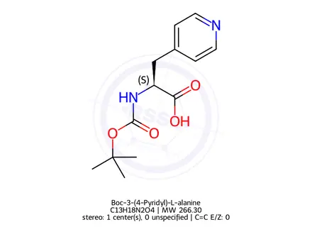 Chemical structure of Boc-3-(4-Pyridyl)-L-alanine