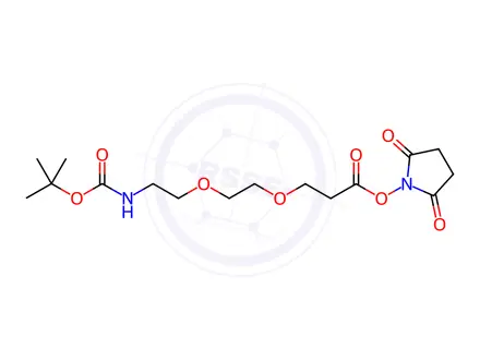 Chemical structure of Boc-NH-PEG2-C2-NHS ester