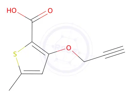 Chemical structure of 5-Methyl-3-(prop-2-yn-1-yloxy)thiophene-2-carboxylic acid