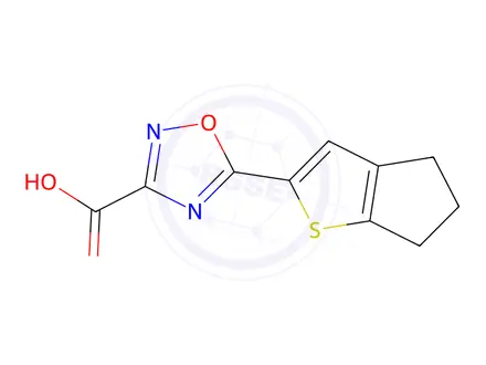 Chemical structure of 5-(5,6-Dihydro-4h-cyclopenta[b]thiophen-2-yl)-1,2,4-oxadiazole-3-carboxylic acid