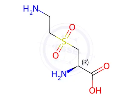 Chemical structure of L-Cysteine, S-(2-aminoethyl)-, S,S-dioxide