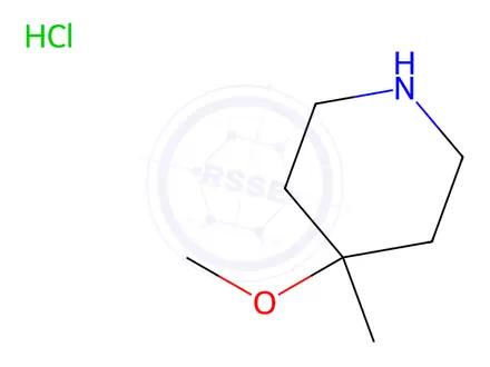 Chemical structure of 4-methoxy-4-methylpiperidine hydrochloride