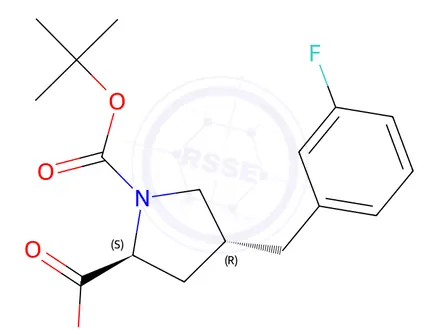 Chemical structure of (2S,4R)-1-(tert-Butoxycarbonyl)-4-(3-fluorobenzyl)-pyrrolidine-2-carboxylic acid