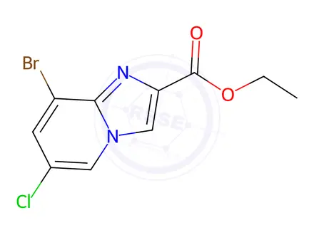 Chemical structure of Ethyl 8-bromo-6-chloroimidazo[1,2-a]pyridine-2-carboxylate