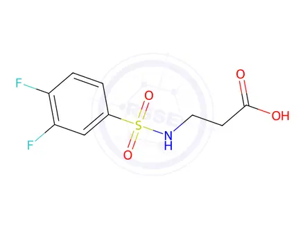Chemical structure of 3-(3,4-Difluorobenzenesulfonamido)propanoic acid