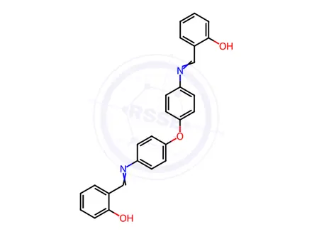 Chemical structure of 2-[(1E)-[(4-{4-[(E)-[(2-hydroxyphenyl)methylidene]amino]phenoxy}phenyl)imino]methyl]phenol