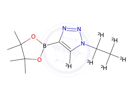 Chemical structure of 1-[(1,1,2,2,2-²H₅)ethyl]-4-(4,4,5,5-tetramethyl-1,3,2-dioxaborolan-2-yl)(²H)-1H-1,2,3-triazole