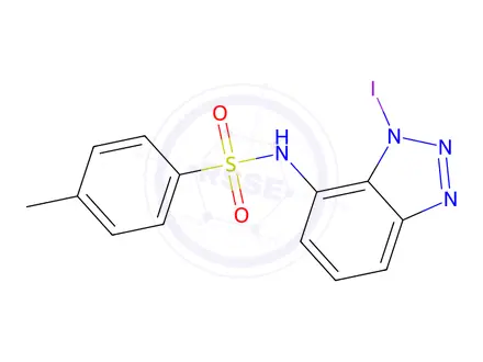 Chemical structure of 3-Iodo-N-tosyl-4-aminobenzotriazole
