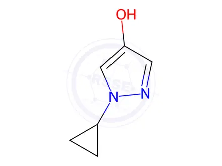Chemical structure of 1-cyclopropyl-1H-pyrazol-4-ol