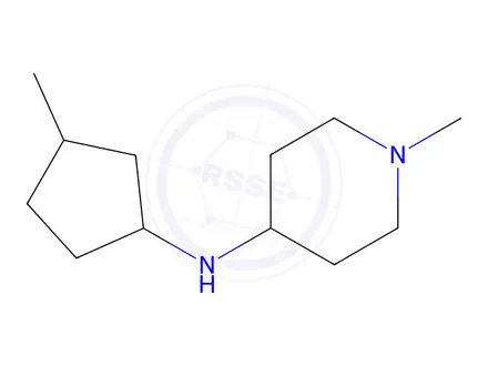 Chemical structure of 1-Methyl-N-(3-methylcyclopentyl)piperidin-4-amine