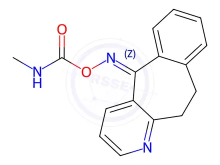 Chemical structure of 10,11-Dihydro-5-[[(methylcarbamoyl)oxy]imino]-5H-benzo[4,5]cyclohepta[1,2-b]pyridine