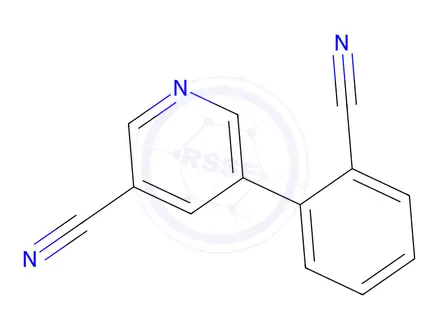Chemical structure of 5-(2-Cyanophenyl)nicotinonitrile