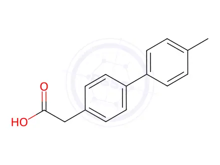 Chemical structure of [4-(4-Methylphenyl)phenyl]acetic acid