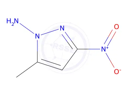 Chemical structure of 1H-Pyrazol-1-amine,5-methyl-3-nitro-(9CI)