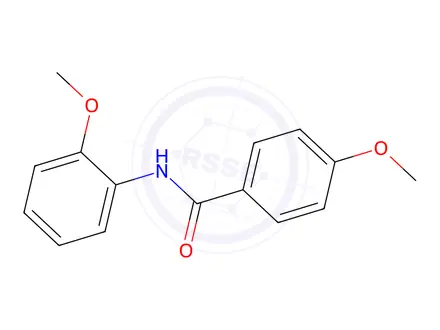 Chemical structure of 4-Methoxy-N-(2-methoxyphenyl)benzamide