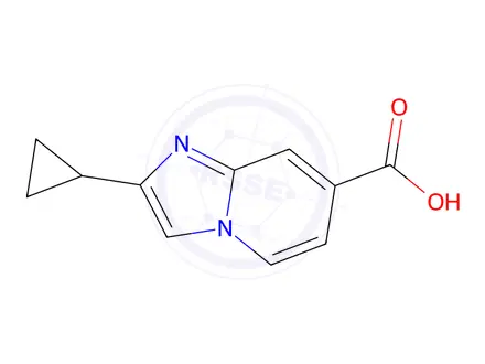 Chemical structure of 2-Cyclopropylimidazo[1,2-a]pyridine-7-carboxylic acid