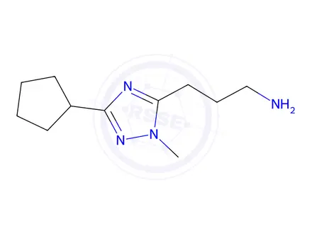 Chemical structure of 3-(3-Cyclopentyl-1-methyl-1h-1,2,4-triazol-5-yl)propan-1-amine
