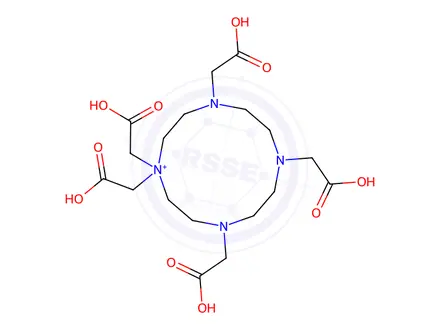 Chemical structure of 1,1,4,7,10-pentakis(carboxymethyl)-4,7,10-triaza-azoniacyclododecan-1-ium
