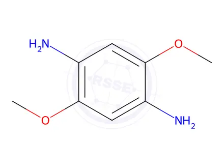Chemical structure of 2,5-diamino-1,4-dimethoxybenzene dihydrochloride