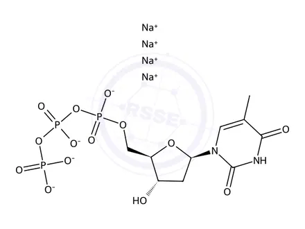 Chemical structure of Thymidine-5’-triphosphate Tetrasodium Salt