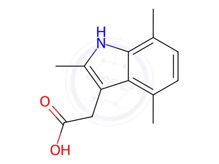 Chemical structure of (2,4,7-Trimethyl-1H-indol-3-yl)acetic acid