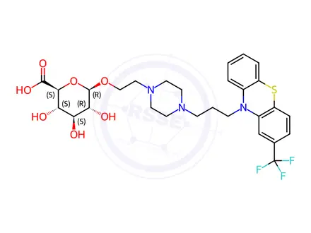 Chemical structure of Fluphenazine β-D-Glucuronide