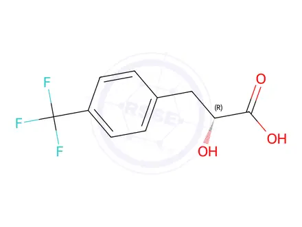 Chemical structure of (R)-2-Hydroxy-3-(4-(trifluoromethyl)phenyl)propanoic acid