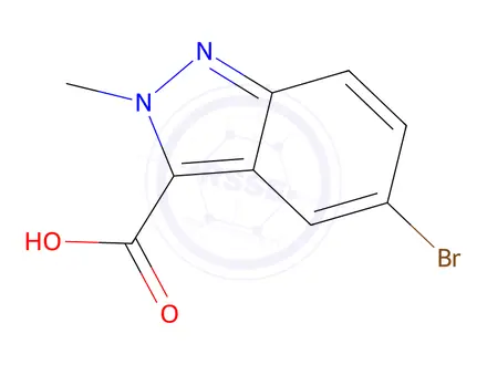 Chemical structure of 5-bromo-2-methyl-2H-indazole-3-carboxylic acid