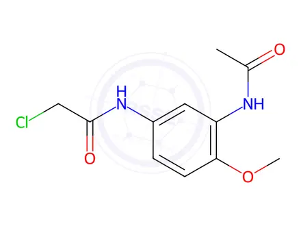Chemical structure of N-(3-Acetylamino-4-methoxy-phenyl)-2-chloro-acetamide