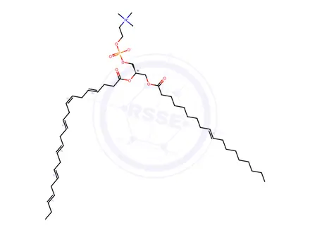 Chemical structure of 2-Docosahexaenoin-1-oleoyl 3-Phosphocholine