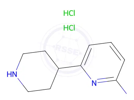 Chemical structure of 6-(Piperidin-4-yl)pyridin-2-amine dihydrochloride