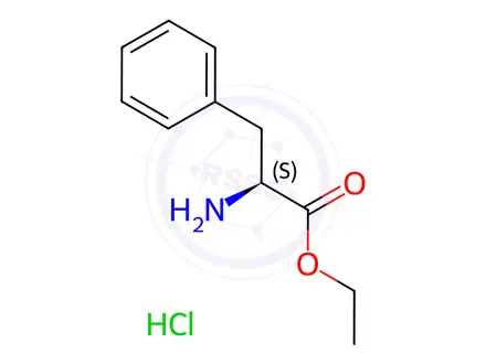 Chemical structure of L-Phenylalanine ethyl ester hydrochloride