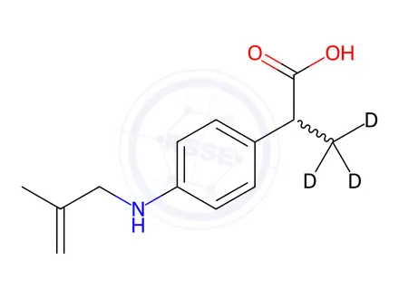 Chemical structure of Alminoprofen-d3