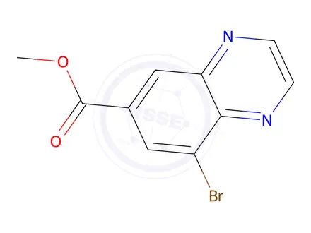 Chemical structure of Methyl 8-bromoquinoxaline-6-carboxylate