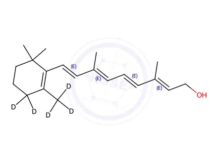 Chemical structure of all-trans-Retinol-[D5]