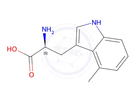 Chemical structure of 4-methyltryptophan