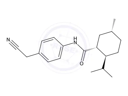 Chemical structure of N-p- Benzene Acetonitrile Menthane Carboxamide