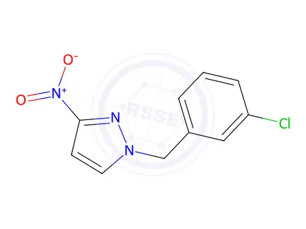 Chemical structure of 1-[(3-Chlorophenyl)methyl]-3-nitro-1h-pyrazole
