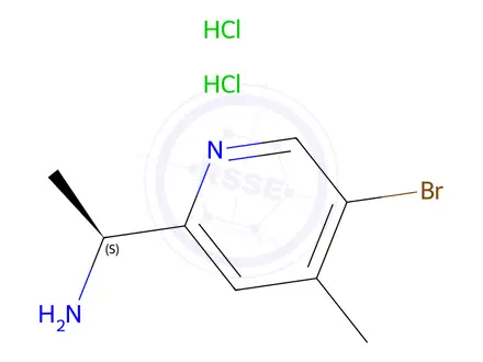 Chemical structure of (S)-1-(5-BROMO-4-METHYLPYRIDIN-2-YL)ETHANAMINE DIHYDROCHLORIDE