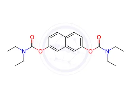 Chemical structure of Naphthalene-2,7-diyl bis(diethylcarbamate)