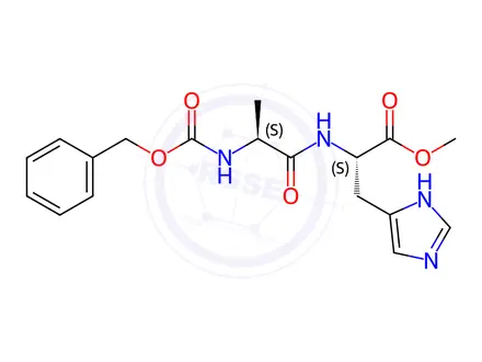 Chemical structure of Z-Ala-His-OMe