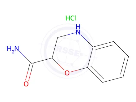 Chemical structure of 3,4-Dihydro-2h-benzo[b][1,4]oxazine-2-carboxamide hydrochloride
