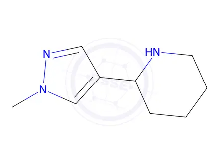 Chemical structure of 2-(1-methyl-1H-pyrazol-4-yl)piperidine
