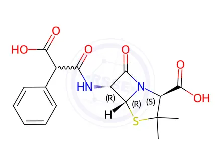 Chemical structure of Carbenicillin Monomer