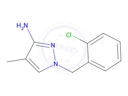 Chemical structure of 1-(2-Chlorobenzyl)-4-methyl-1H-pyrazol-3-amine