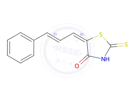 Chemical structure of 4-Thiazolidinone, 5-(3-phenyl-2-propenylidene)-2-thioxo-