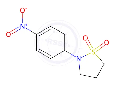 Chemical structure of 2-(4-nitrophenyl)isothiazolidine 1,1-dioxide