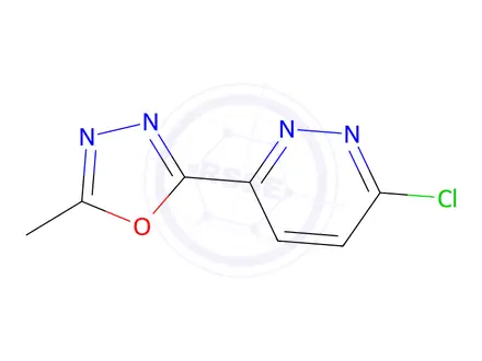 Chemical structure of 3-Chloro-6-(5-methyl-1,3,4-oxadiazol-2-yl)pyridazine