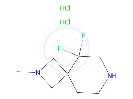 Chemical structure of 5,5-Difluoro-2-methyl-2,7-diazaspiro[3.5]Nonane dihydrochloride